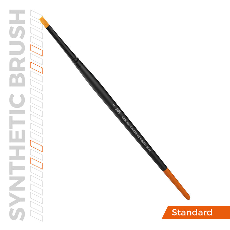 AK Interactive SYNTHETIC BRUSH - FLAT 2