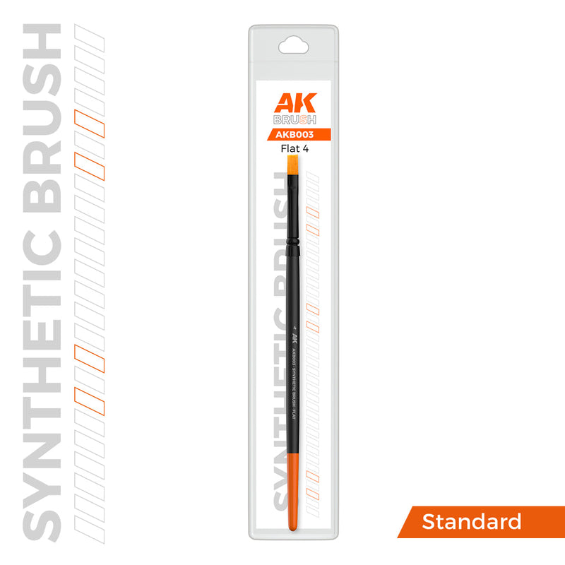 AK Interactive SYNTHETIC BRUSH - FLAT 4