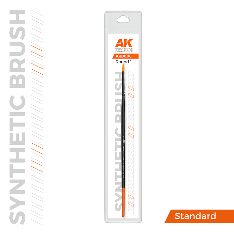 AK Interactive SYNTHETIC BRUSH - ROUND 1