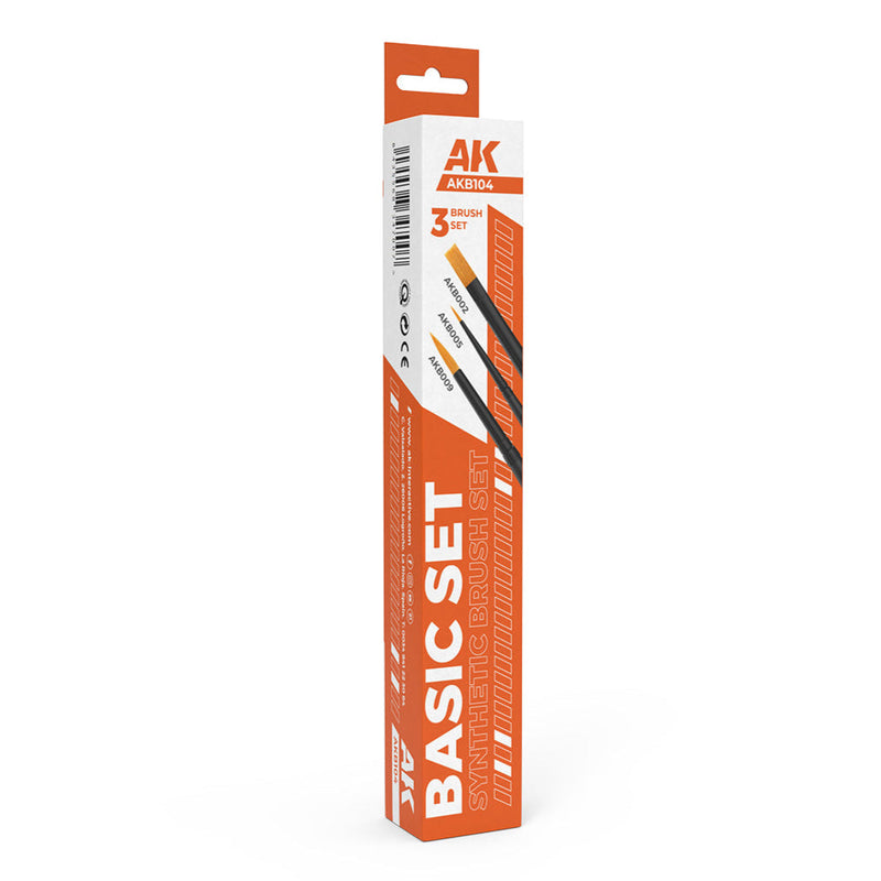 AK Interactive Basic Brushes Set (3 brushes) AKB104