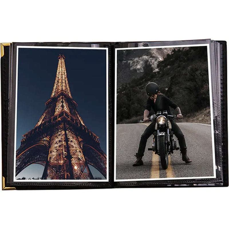 Carlton Leatherette Black 7.5x5 Slip In Photo Album - 36 Photos