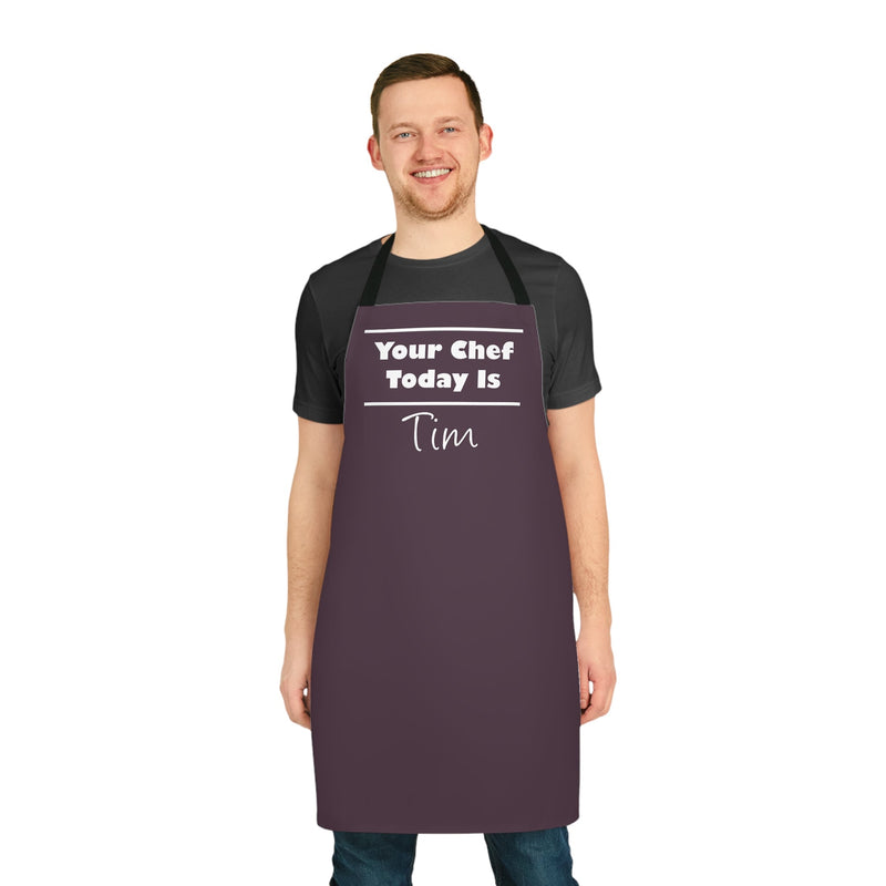 Personalised Kitchen Apron "Your Chef Today Is"