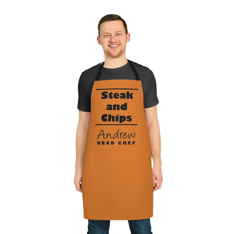 Personalised Kitchen Apron "Steak and Chips"