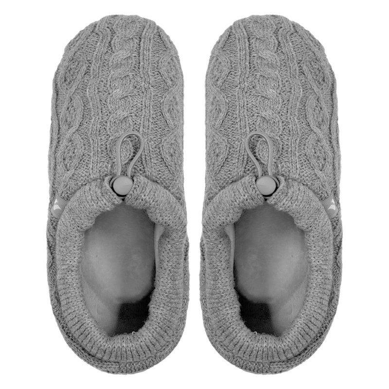 Ladies Knitted Drawstring Slippers for Winter