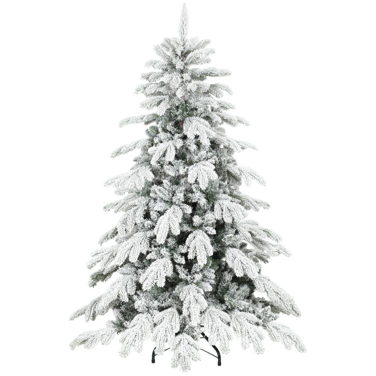 5ft Super Flocked Christmas Tree - Green/White