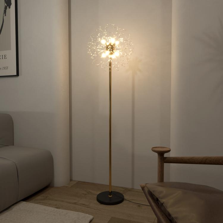 160cm Dandelion-Crystallite Floor Lamp, with Foot Switch