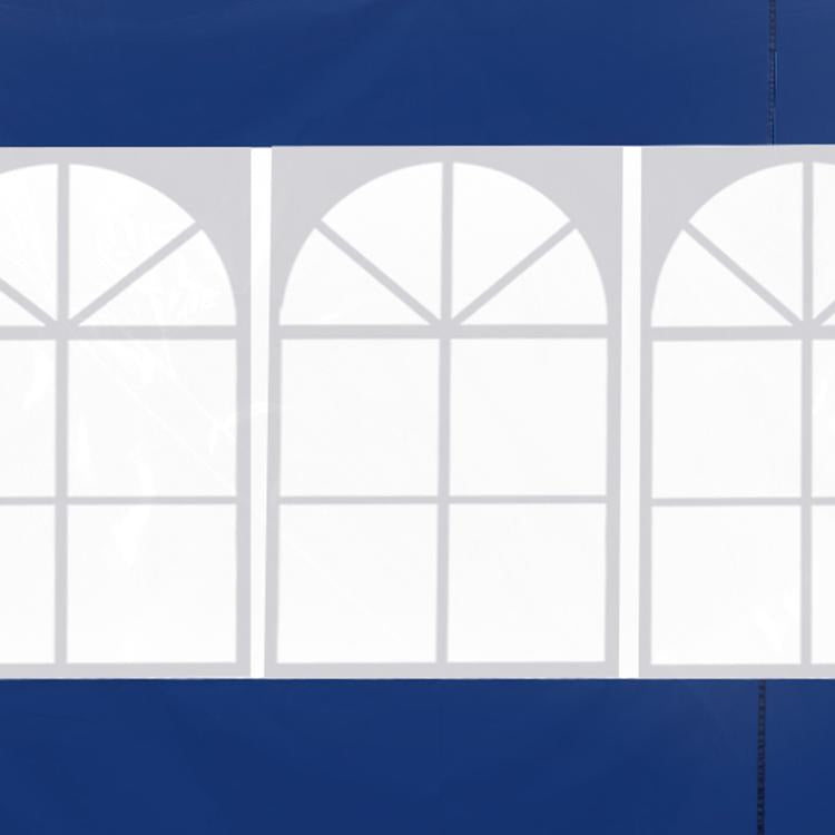 3 Meters Gazebo Replaceable Exchangeable Side Panel Wall Panels Walls With Window, Blue