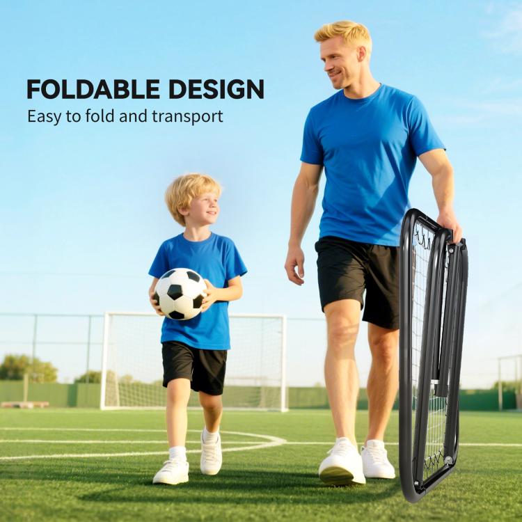 Angle Adjustable Rebounder Net Goal Training Set Football, Baseball