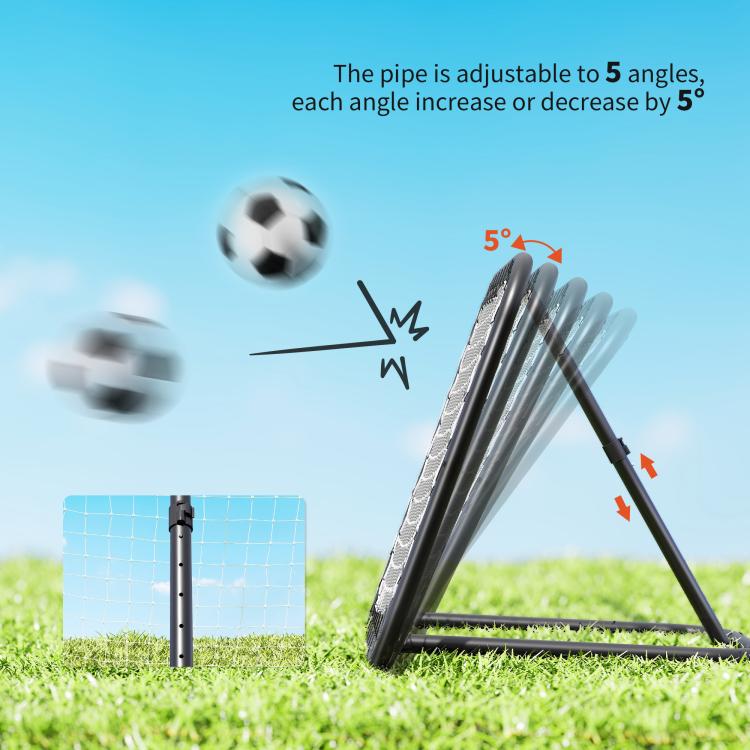 Angle Adjustable Rebounder Net Goal Training Set Football, Baseball