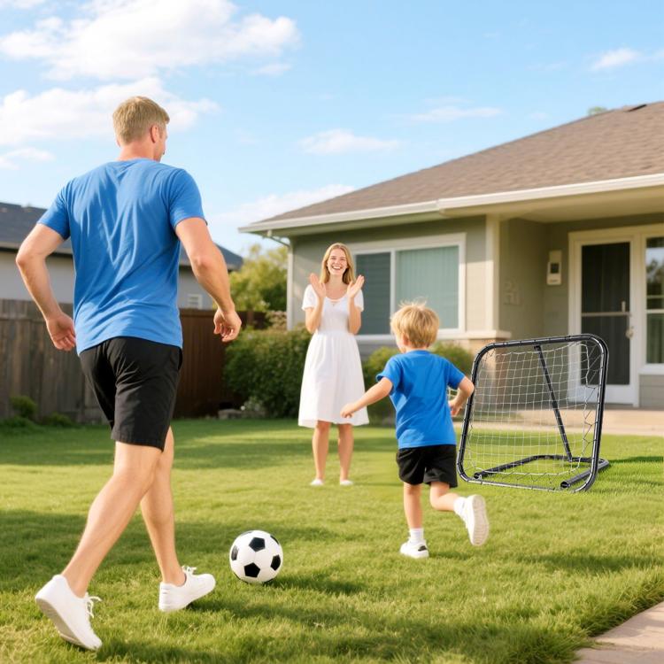 Angle Adjustable Rebounder Net Goal Training Set Football, Baseball