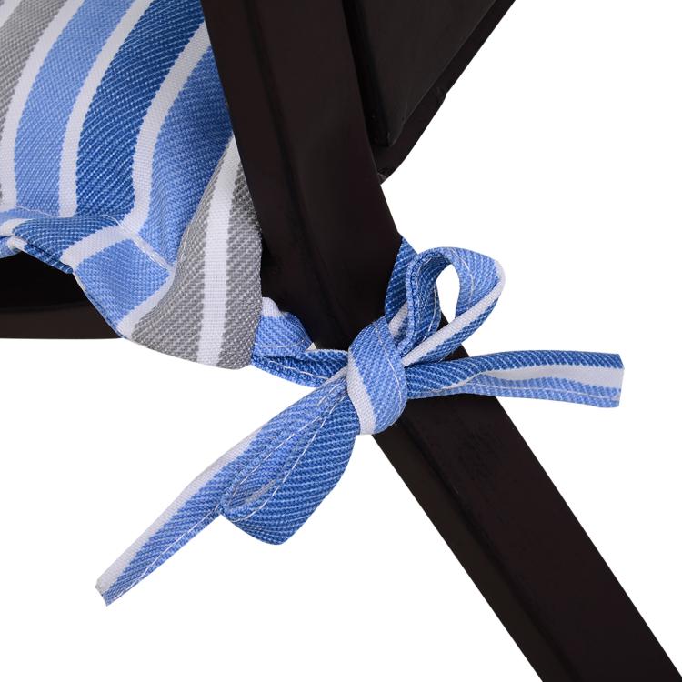Polyester Set Of 2 Swing Chair Cushion Blue Stripes