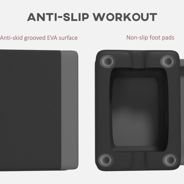 Adjustable Fitness Stepper, with Non-Slip Surface, for Home, Gym, Office Workout, Grey