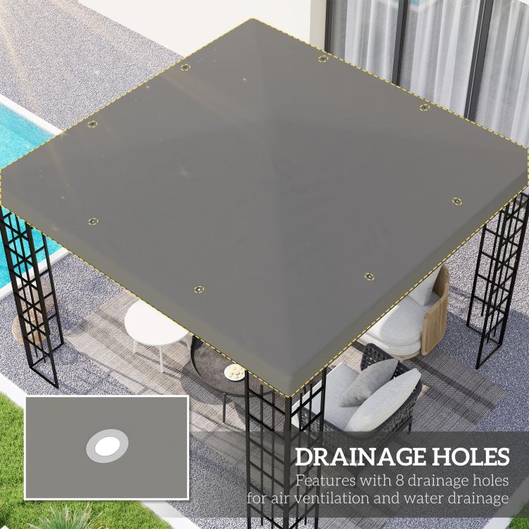 3 x 3(m) Gazebo Frame Replacement - Grey