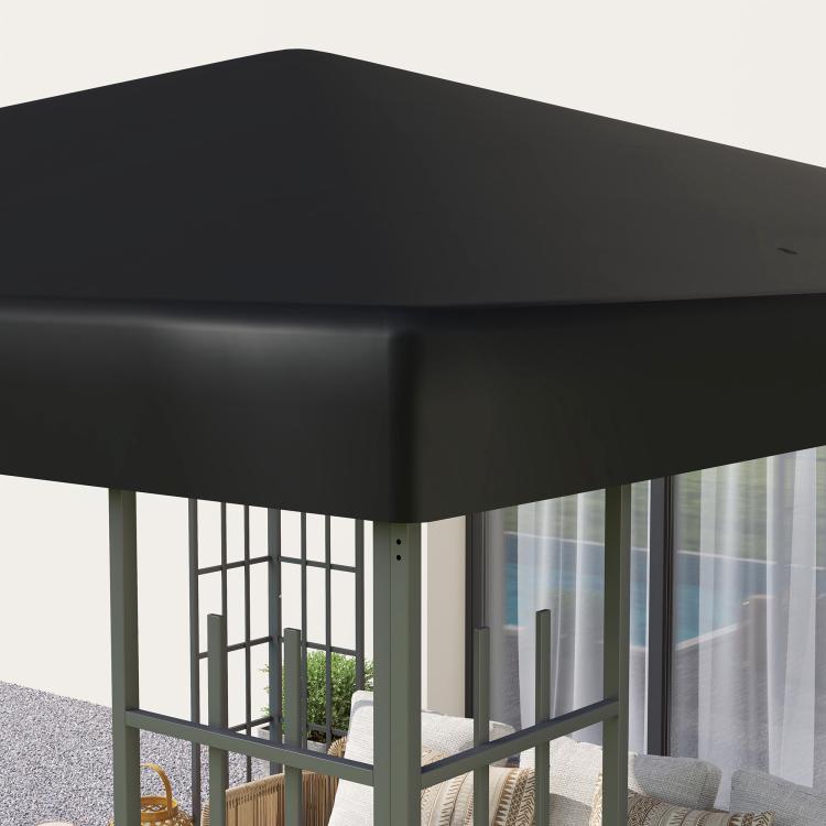 3 x 3(m) Gazebo Frame Replacement - Black