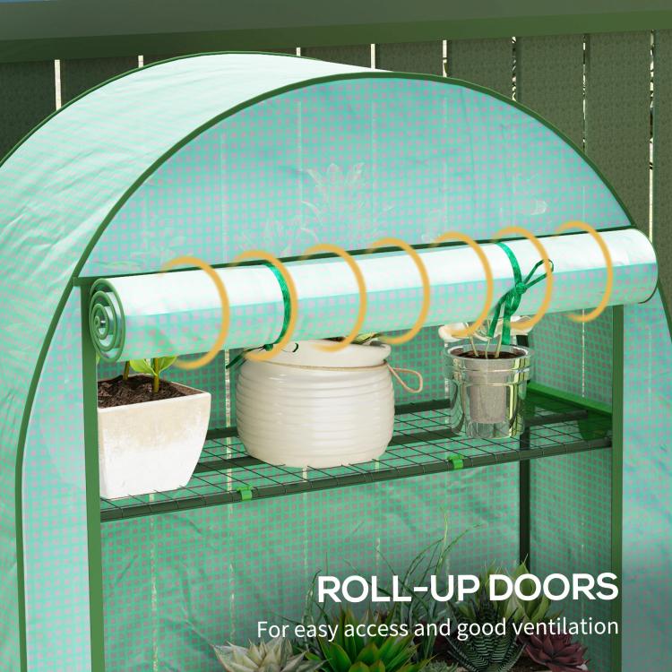 Four Shelf Mini Greenhouse - Green