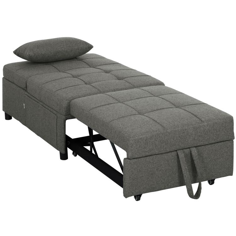 Four-In-One Single Sleeper Chair - Dark Grey