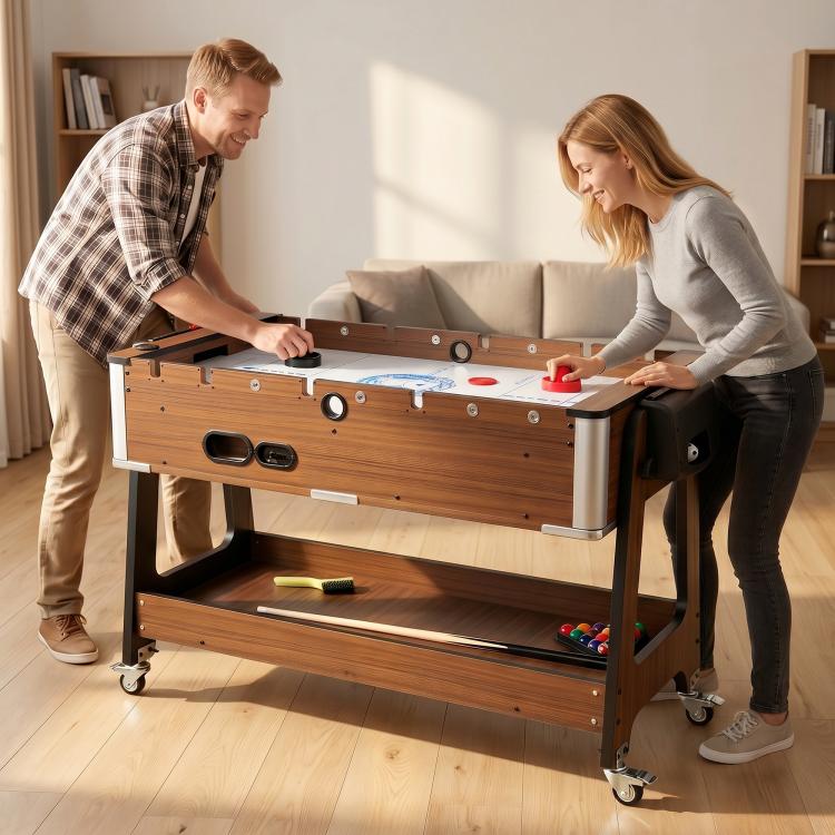 3 in 1 Multi Games Table 3.4ft Sports Table, 4 Lockable Wheels