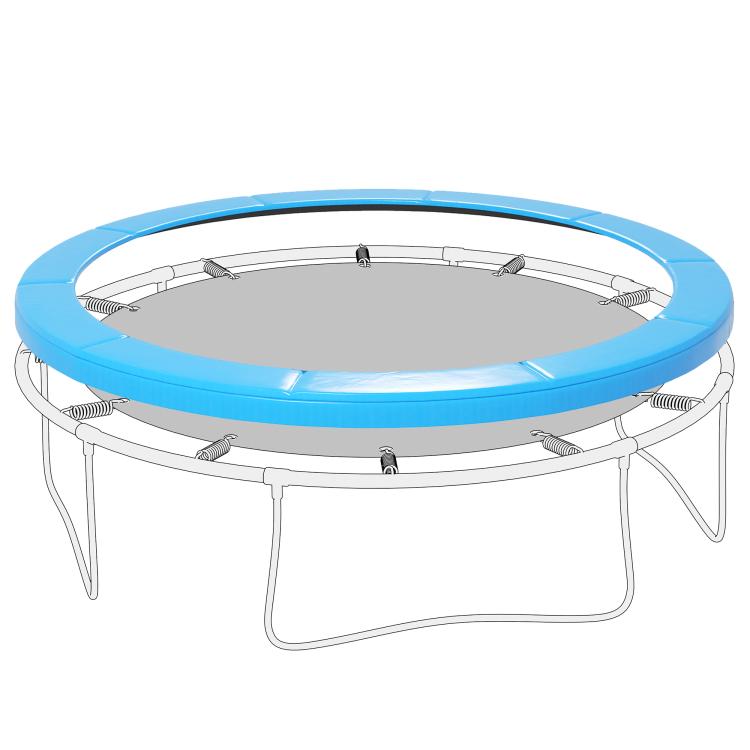 12ft Trampoline Accessories Safety Pad Φ366cm Replacement Surround Padding Thick Foam Pads Light Blue