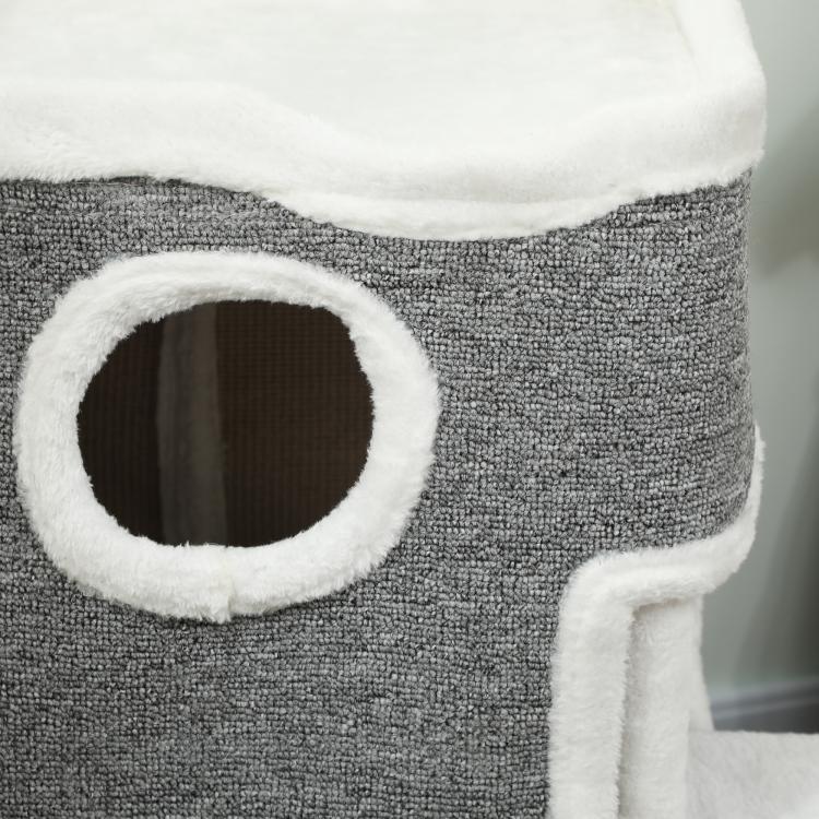 75 cm Cat Tree, Cat Tower Condo for Indoor Cats with Scratching Post, Jumping Platform, Grey