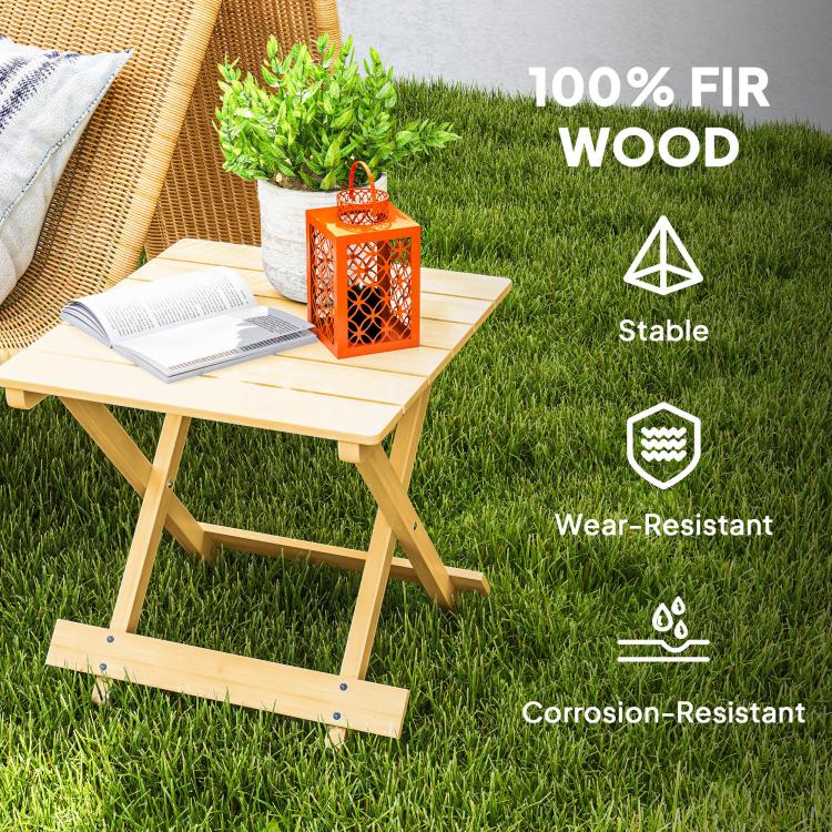 Wooden Foldable Outdoor Coffee Table