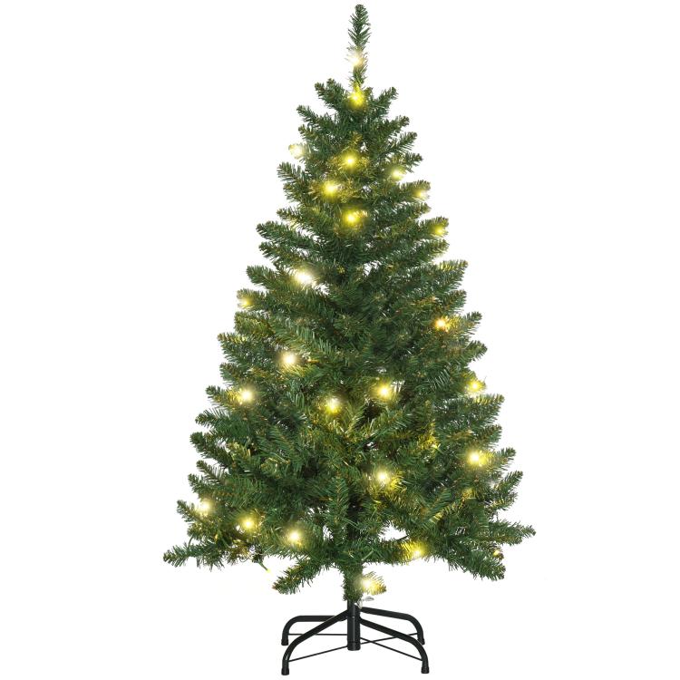 4FT Christmas Tree Warm White LED Light Holiday Home Decoration, Green
