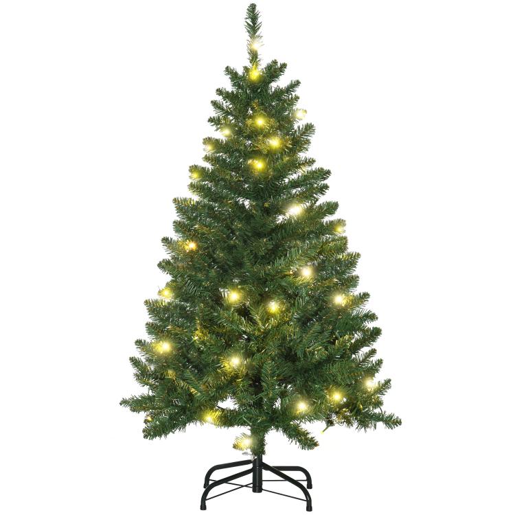 4FT Christmas Tree Warm White LED Light Holiday Home Decoration, Green