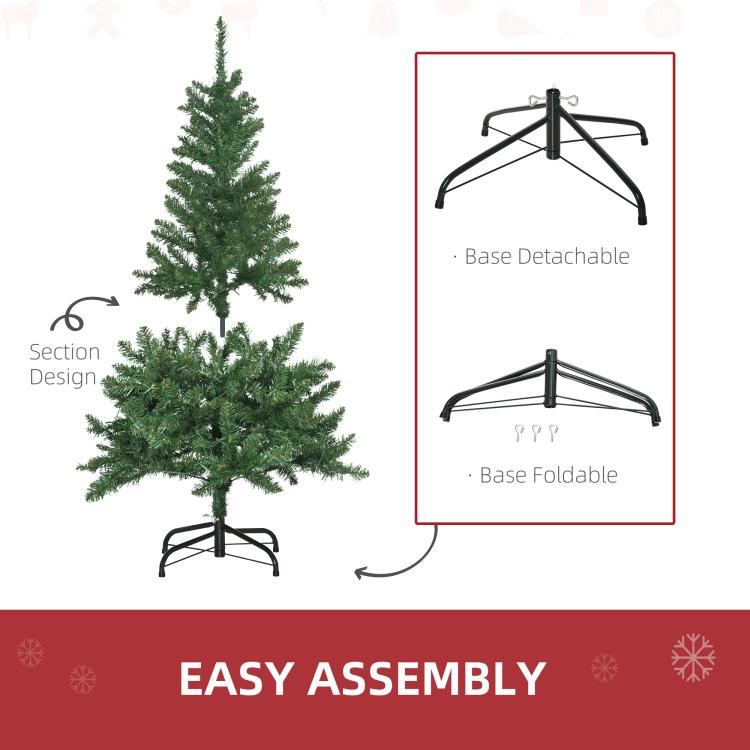 4FT Christmas Tree Warm White LED Light Holiday Home Decoration, Green