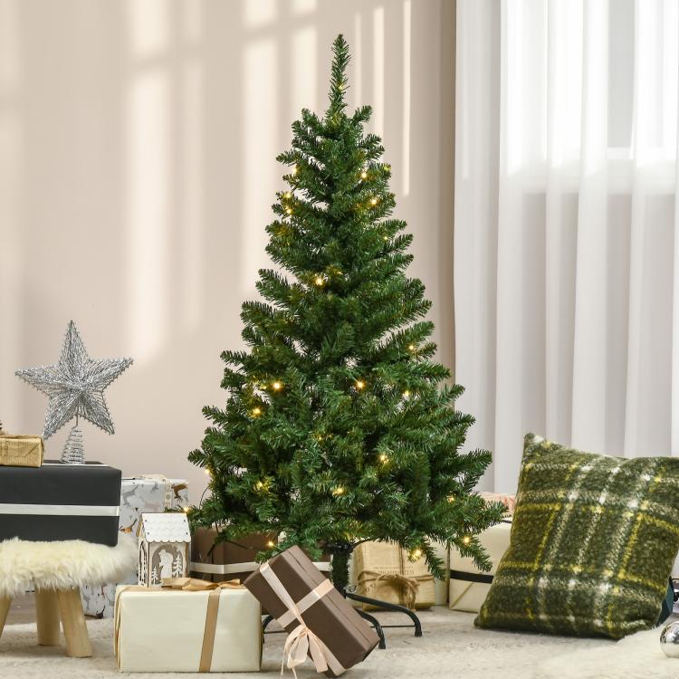 4FT Christmas Tree Warm White LED Light Holiday Home Decoration, Green