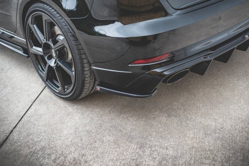 Maxton Design - REAR SIDE SPLITTERS V.2 AUDI RS3 8V SPORTBACK FACELIFT (2019-UP)