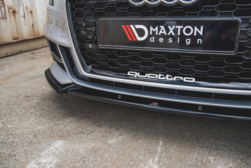 Maxton Design - FRONT SPLITTER V.3 AUDI S3 / A3 S-LINE 8V FACELIFT SEDAN (2016-2020)