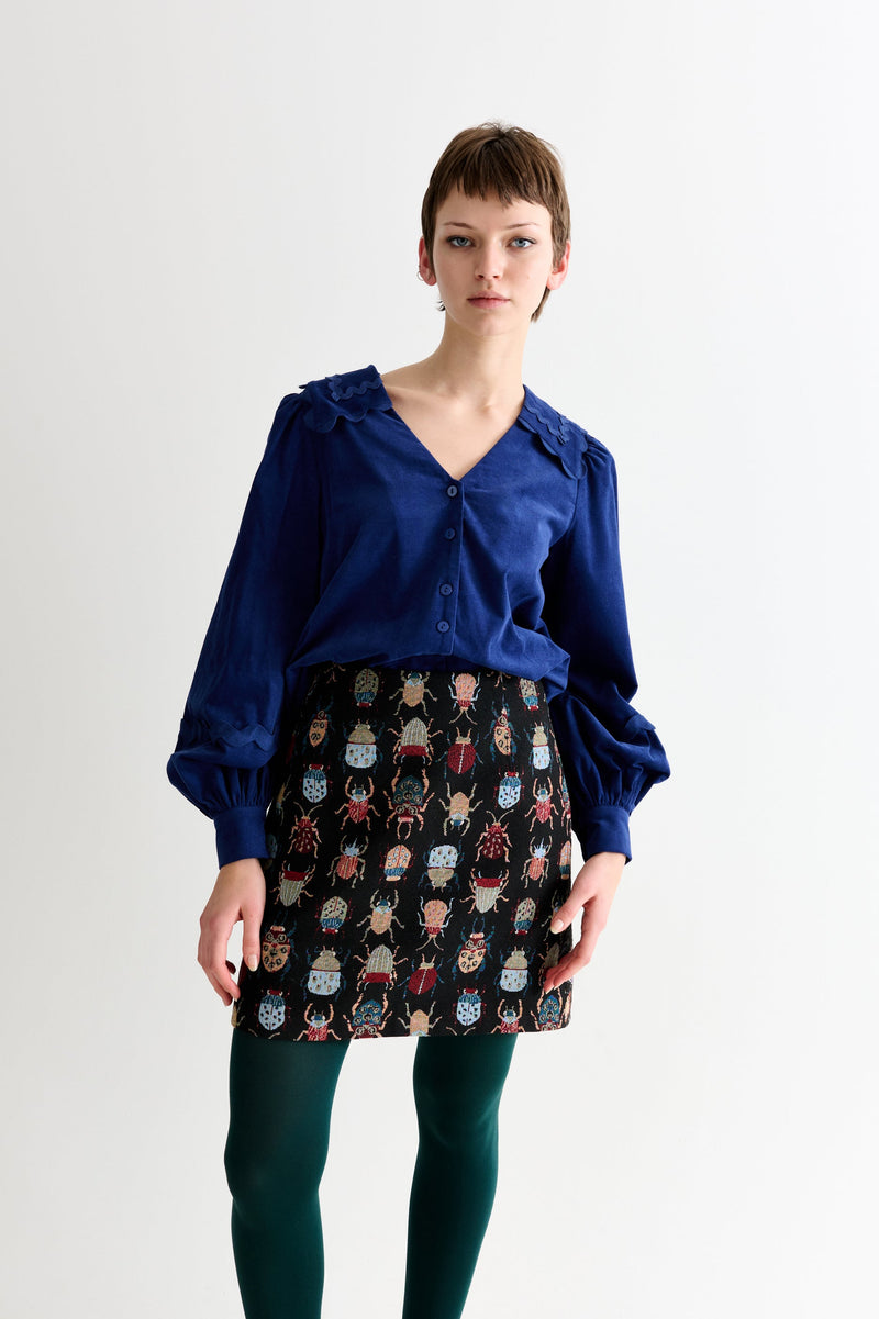 Aubin Beetlejuice Jacquard A-Line Mini Skirt