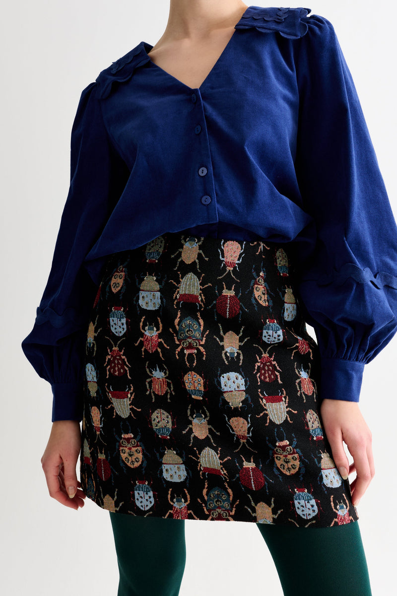 Aubin Beetlejuice Jacquard A-Line Mini Skirt