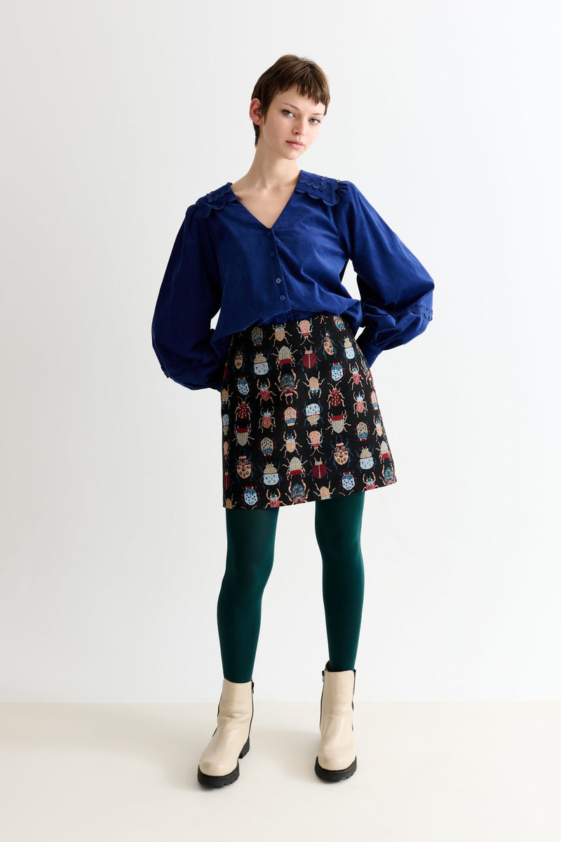 Aubin Beetlejuice Jacquard A-Line Mini Skirt