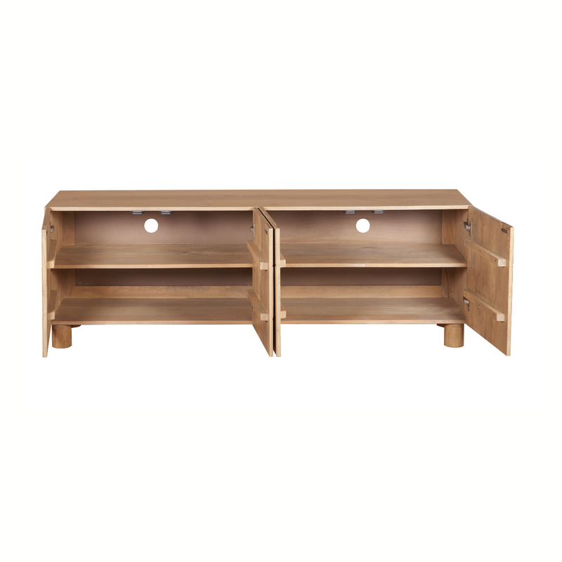 Ajmer Solid Wood Large Low Board TV Cabinet