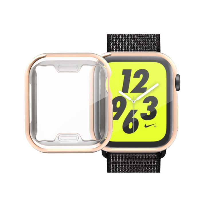 Full Coverage Plating TPU Case For Apple Watch Series 6 / 5 / 4 / Watch SE 44mm, For Apple Watch Series 6 / 5 / 4 / Watch SE 44mm