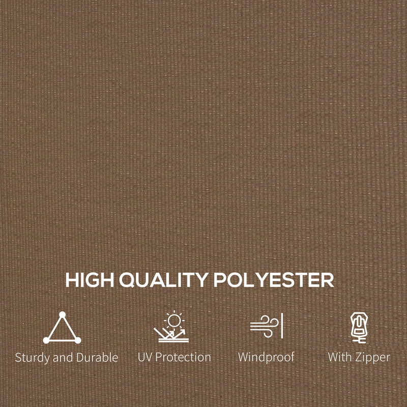 Outsunny 3 x 4(m) Universal Gazebo Replacement Sidewall Set, 4 Panels, Brown