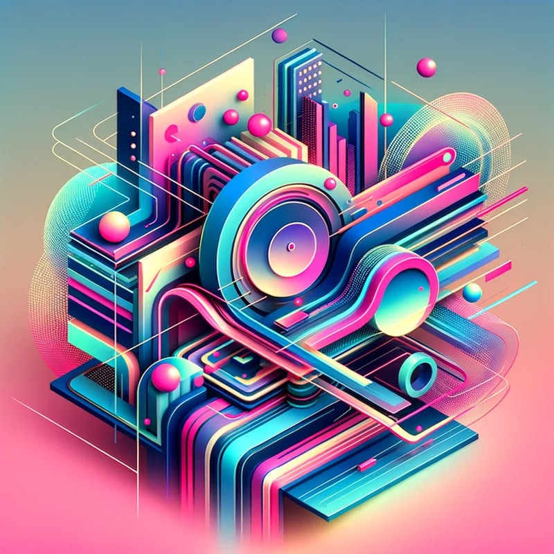 A Neon Abstract Symphony Canvas