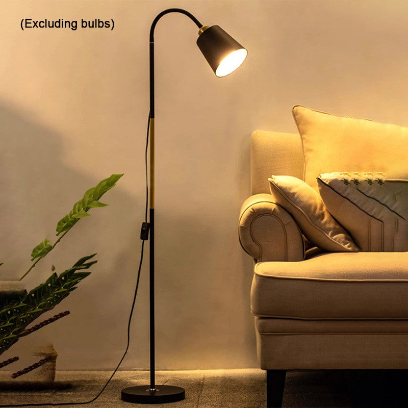 Adjustable Floor Lamp 720° Rotating Reading Light UK Plug Living Room Black White