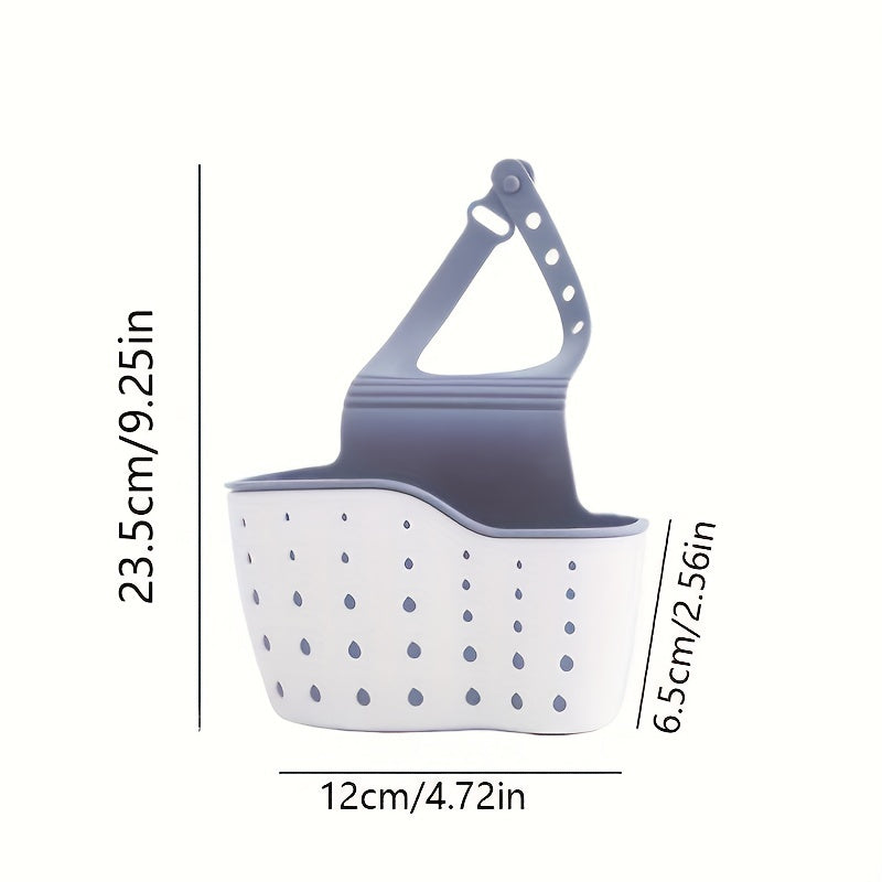 Adjustable Sink Sponge Rack - Hanging Drain Bag Organiser for Kitchen & Bathroom