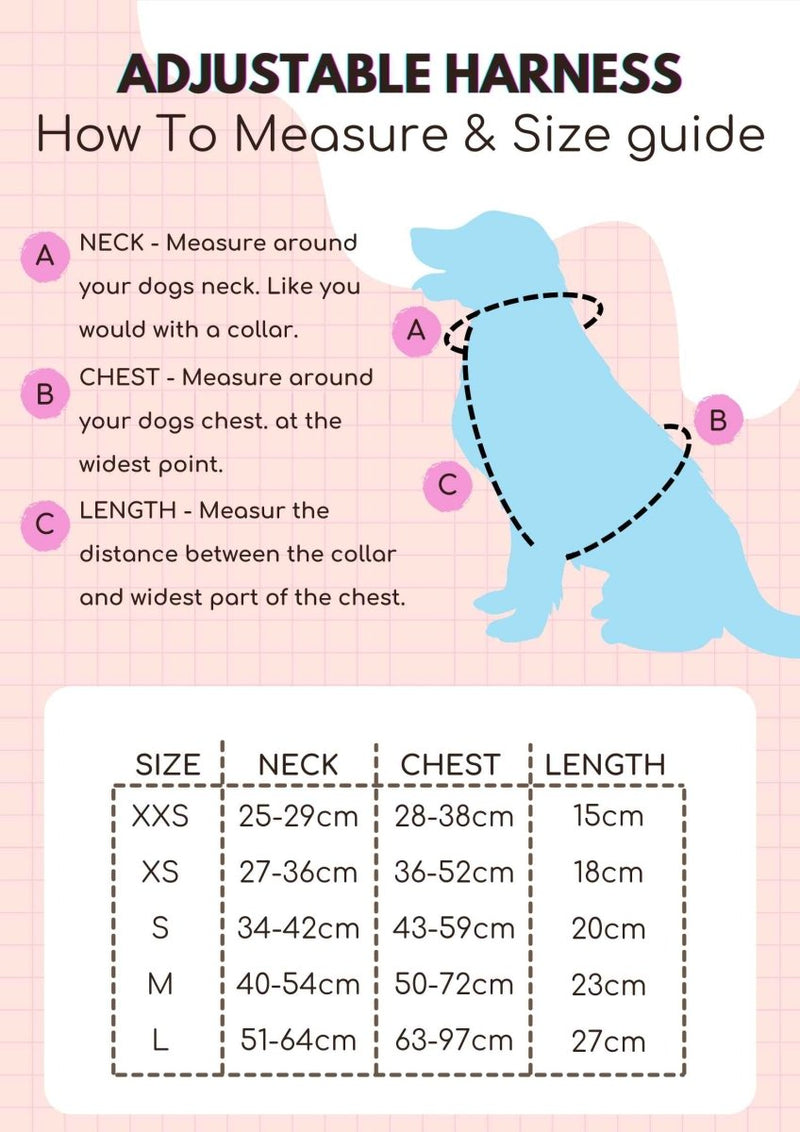 PupClub Dog Adjustable Harness - Pastel Mint Green