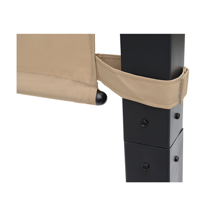 Retractable Pergola Garden Gazebo  3x2.45x2.3m, Khaki