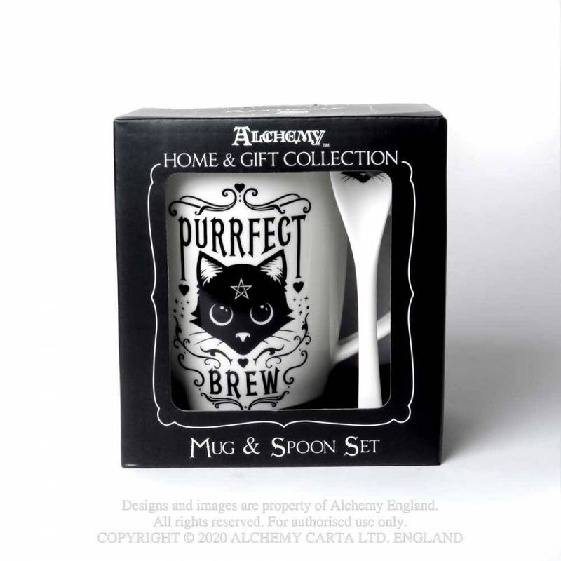 Alchemy Gothic Purrfect Brew: Mug and Spoon Set