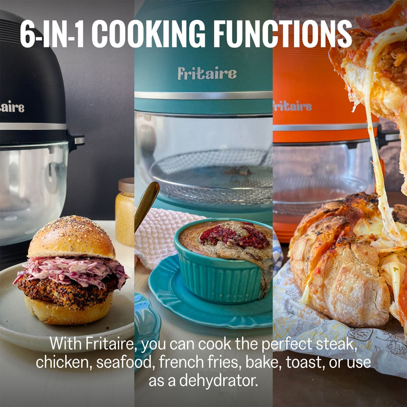 The Self-Cleaning Glass Bowl Air Fryer - CHERRY RED