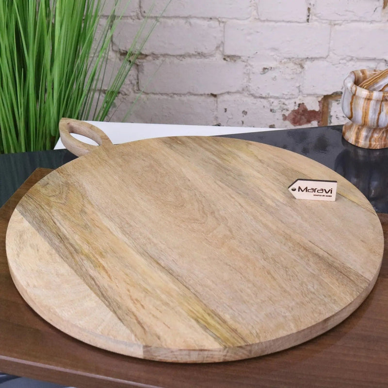 Amba Rustic Round Wooden Serving Board 38cm