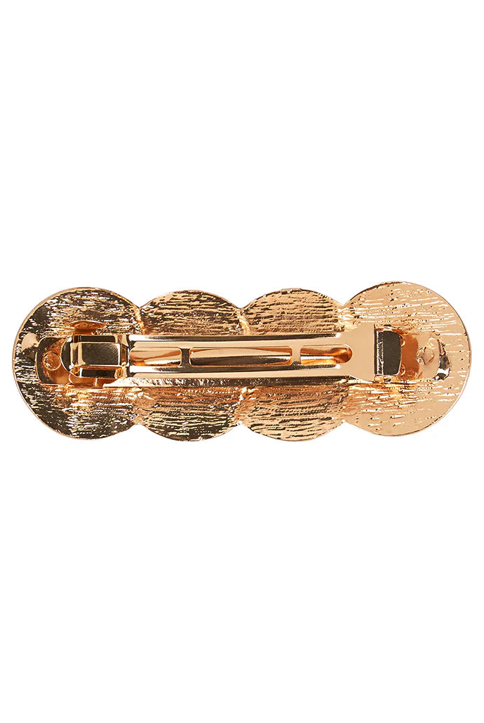 Anna  Hammered Gold Hair Clip