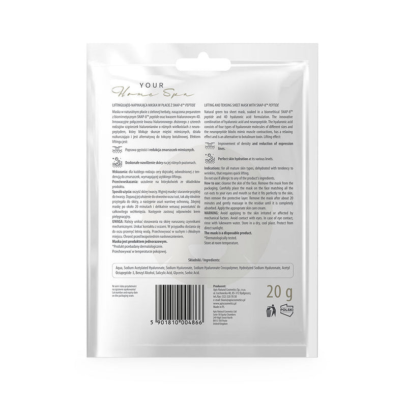 Apis Lifting & Tensing Sheet Mask with SNAP‑8 Peptide | 20 g