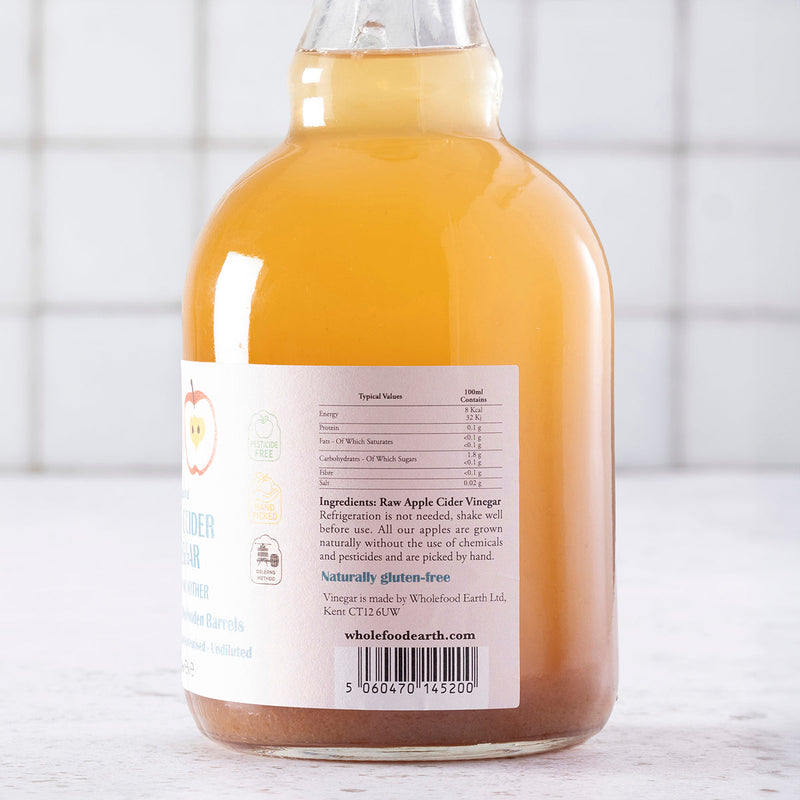 Natural Apple Cider Vinegar 2 x 1L With "Mother" | Raw | Unpasteurised | Unfiltered | GMO Free