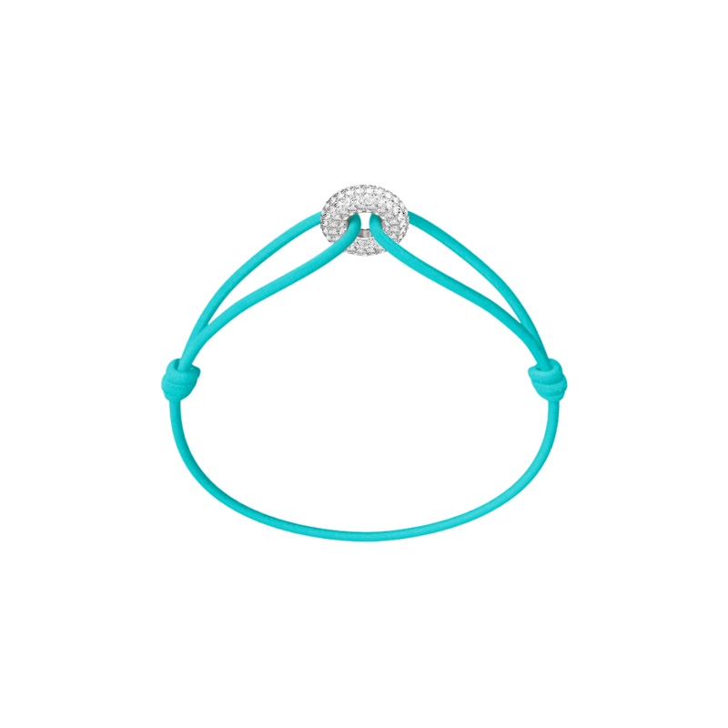 Mini Silver Soho Pavé Cord Bracelet