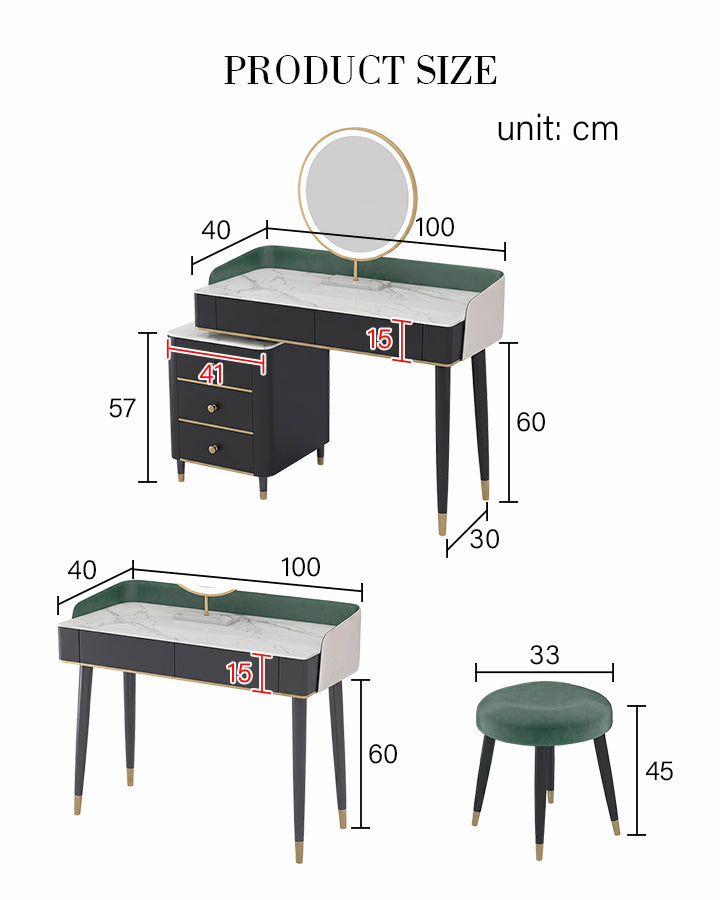 Arkin Dressing Table with LED Mirror
