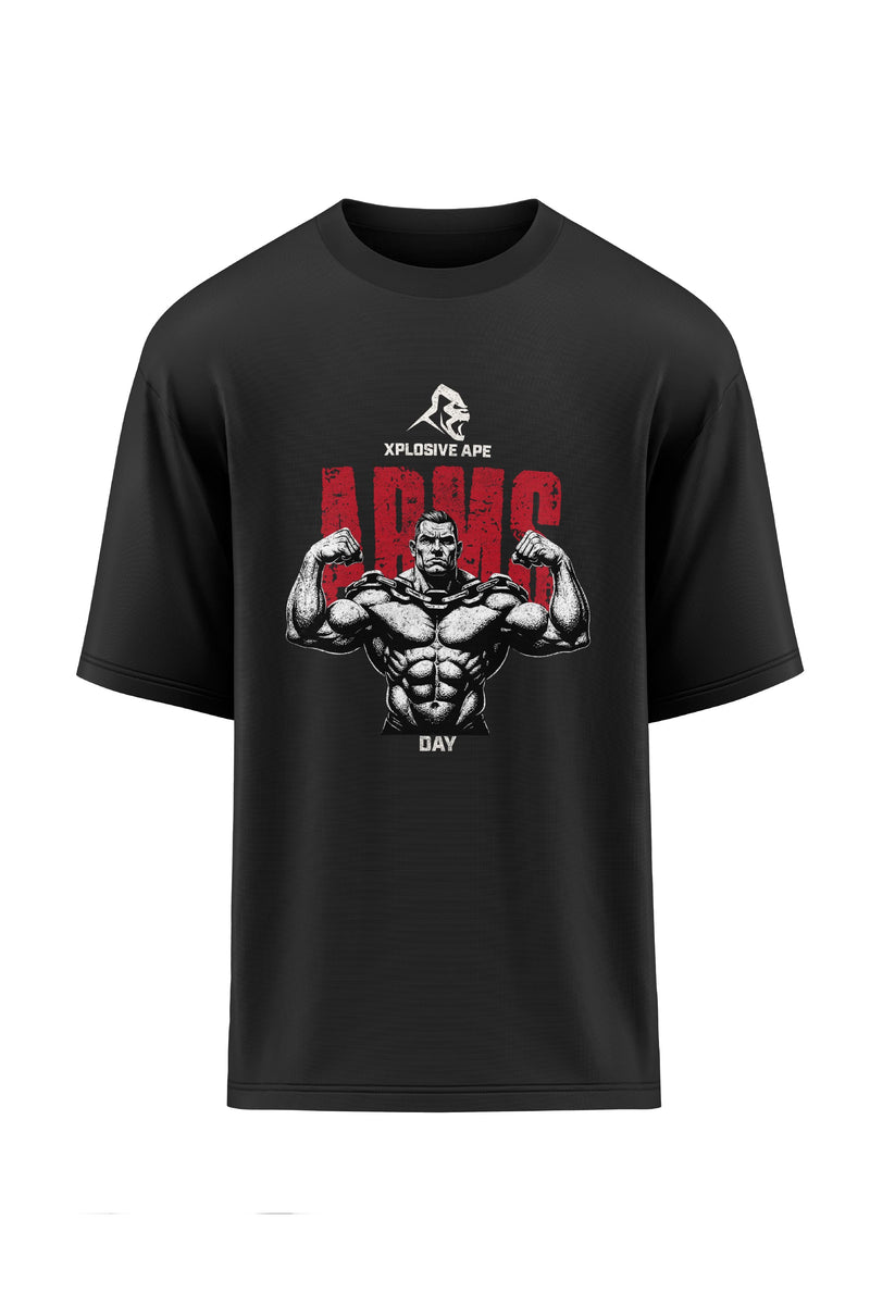 XAPE Arms Day Oversized Tee - Black